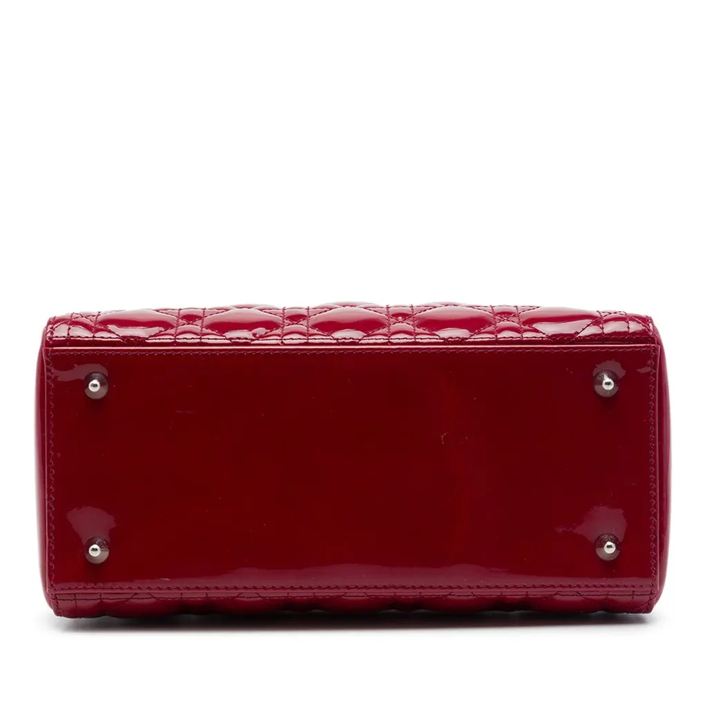 Dior Medium Patent Cannage Lady Dior Red Leather Very good - Inside View