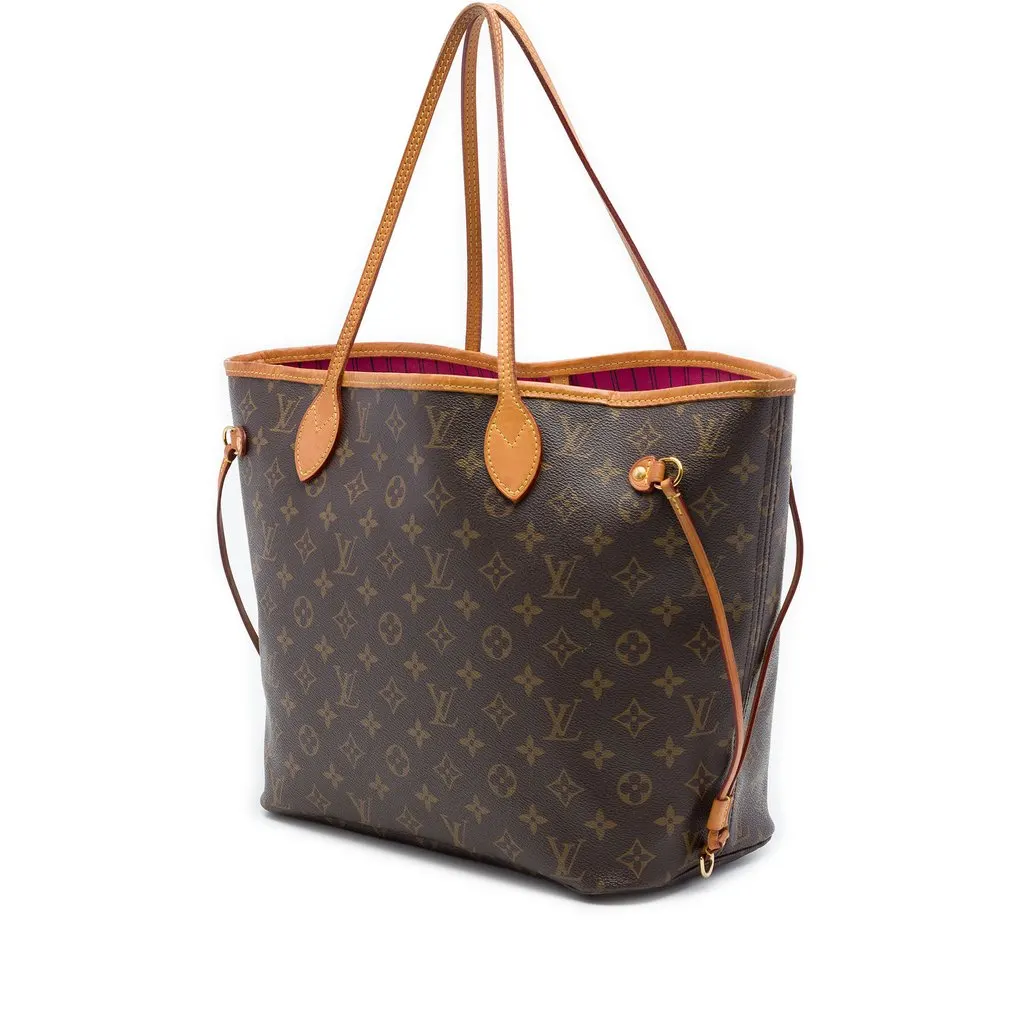 Louis Vuitton Monogram Neverfull MM Brown Canvas Very good - Back View
