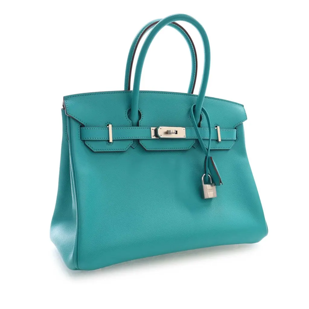 Hermès Epsom Birkin Retourne 30 Blue Leather Very good - Box View
