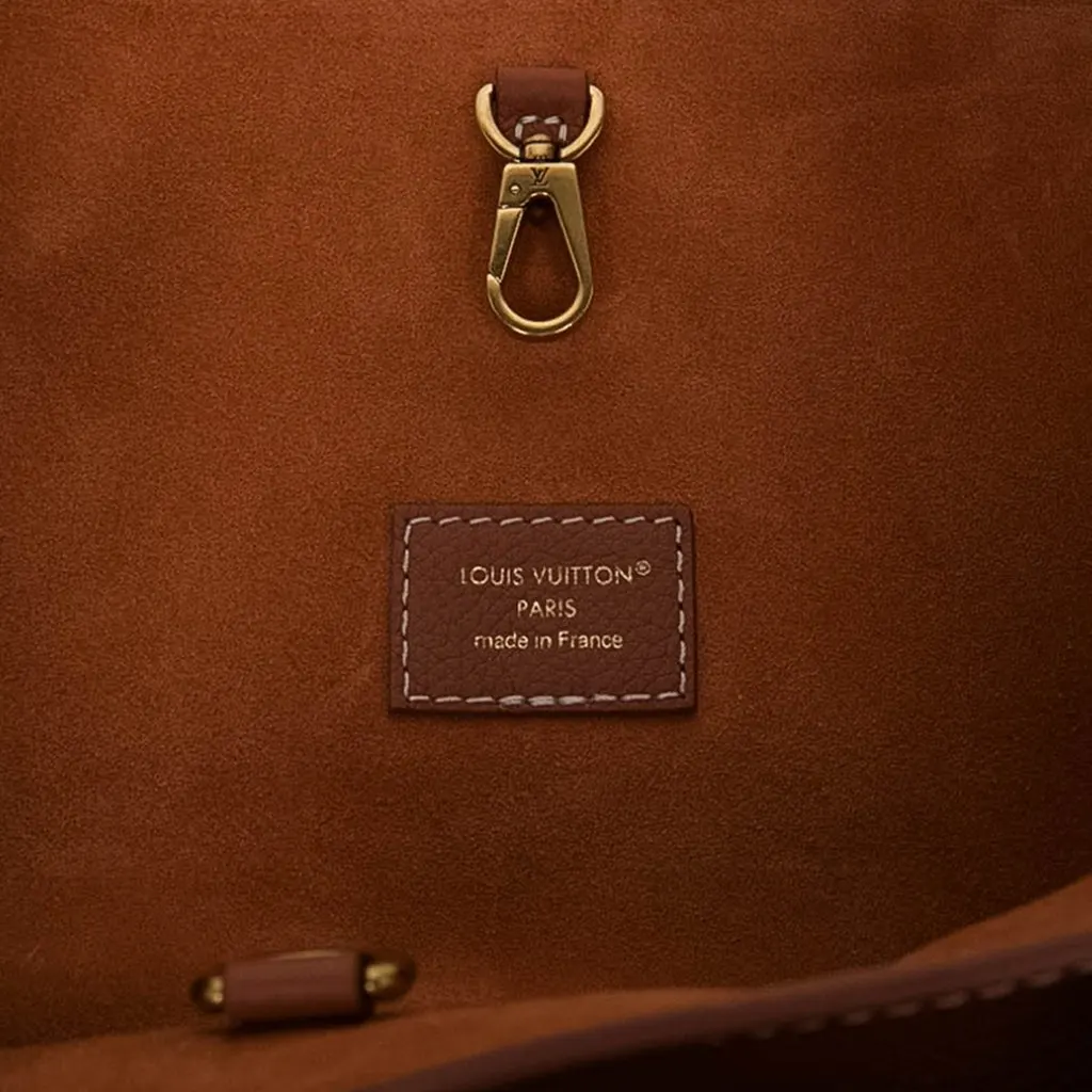 Louis Vuitton Grained Calfskin Low Key Hobo MM Brown Leather Very good - Box View