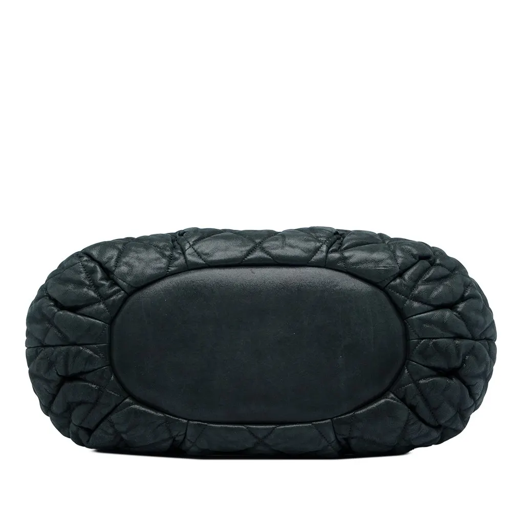Chanel Large Quilted Iridescent Calfskin In The Mix Satchel Black Leather Very good - Inside View