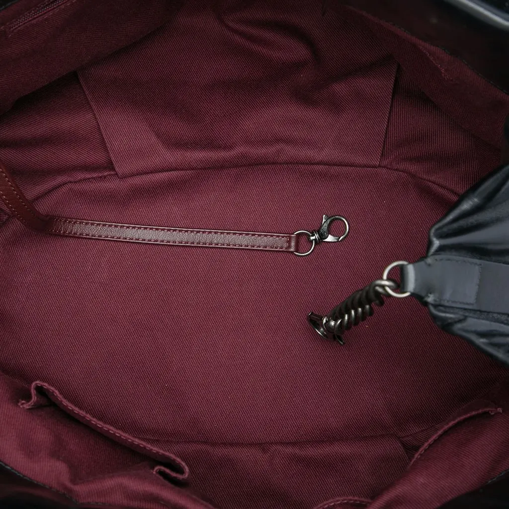 Chanel Large Quilted Iridescent Calfskin In The Mix Satchel Black Leather Very good - Model View