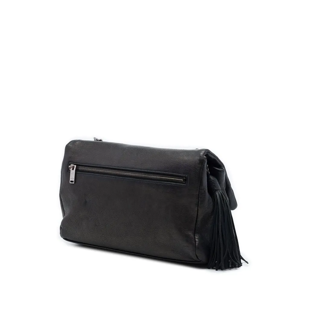 Saint Laurent Small Sheepskin West Hollywood Crossbody Black Leather Very good - Back View