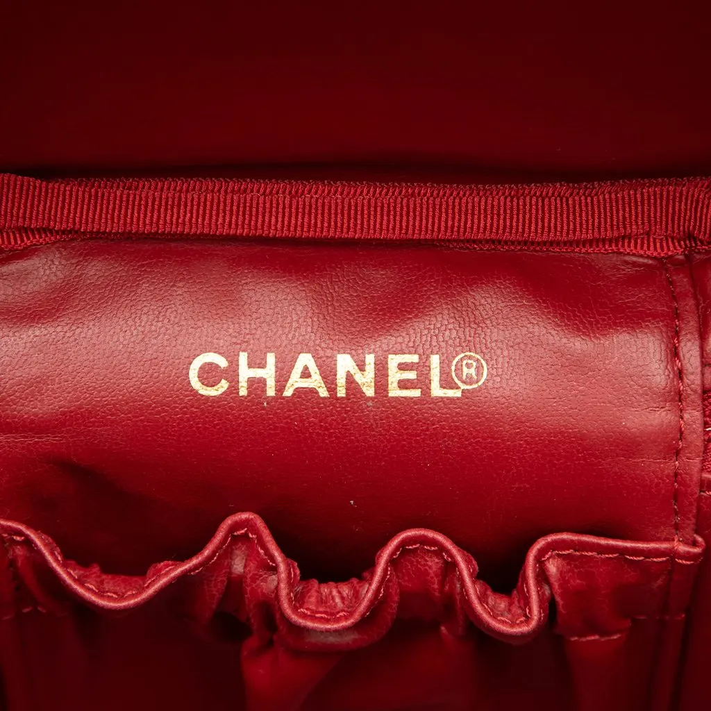 Chanel CC Caviar Vanity Bag Red Leather Very good - Box View