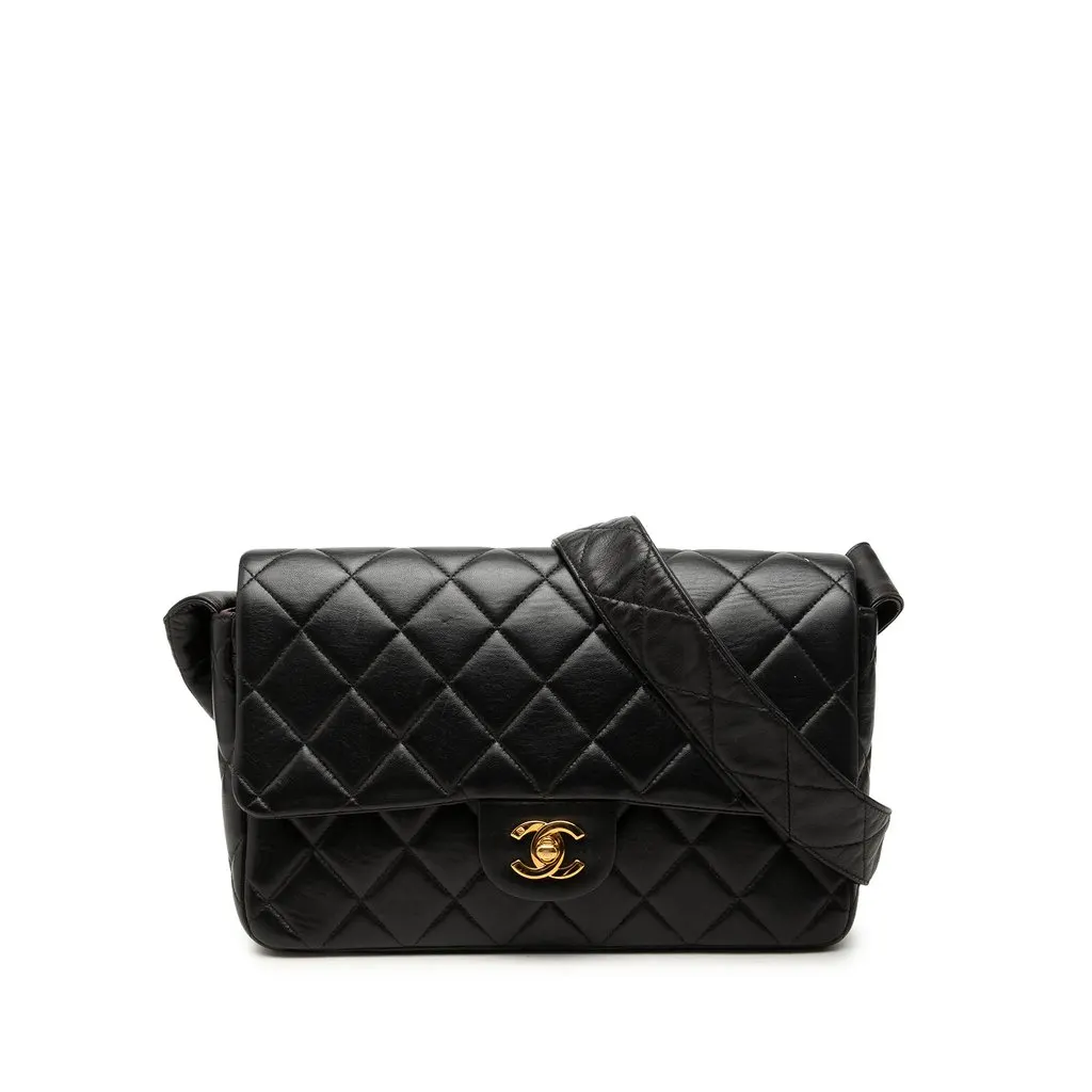 Chanel CC Quilted Lambskin Single Flap