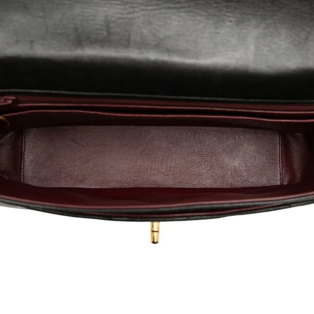 Chanel CC Quilted Lambskin Single Flap Black Leather Good - Model View
