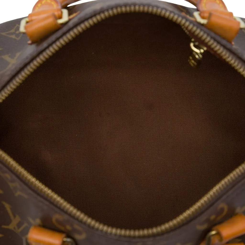 Louis Vuitton Monogram Speedy Bandouliere 25 Brown Canvas Good - Model View