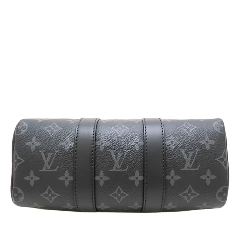 Louis Vuitton Monogram Eclipse Reverse Keepall Bandouliere 25 Black Very good - Model View