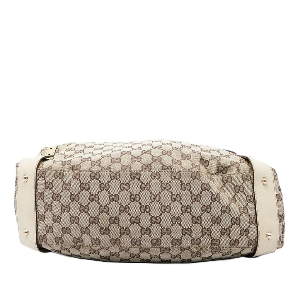 Gucci GG Canvas Horsebit Pelham Shoulder Bag Beige Very good - Inside View