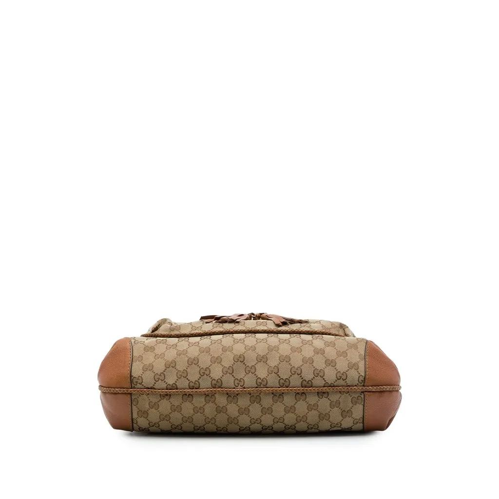 Gucci GG Canvas Marrakech Shoulder Bag Beige Canvas Good - Inside View