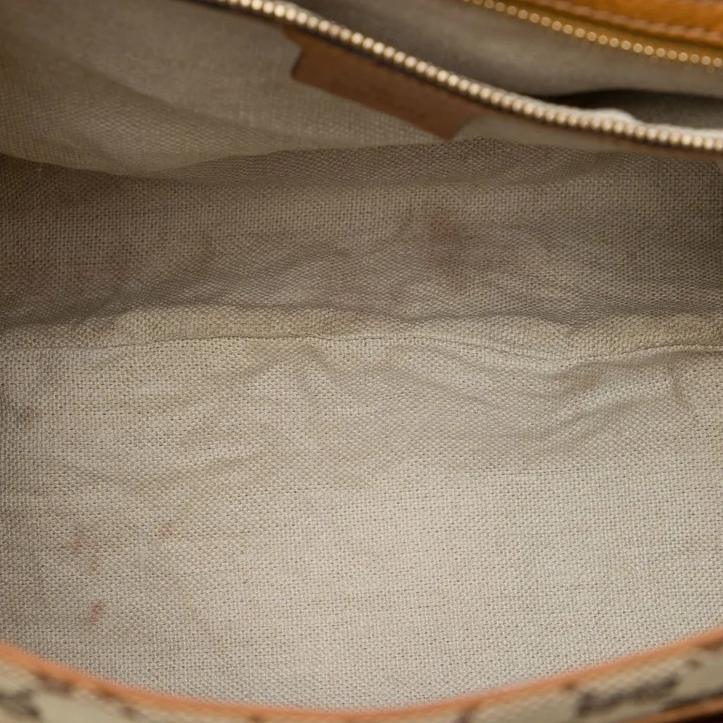 Gucci GG Canvas Marrakech Shoulder Bag Beige Canvas Good - Model View