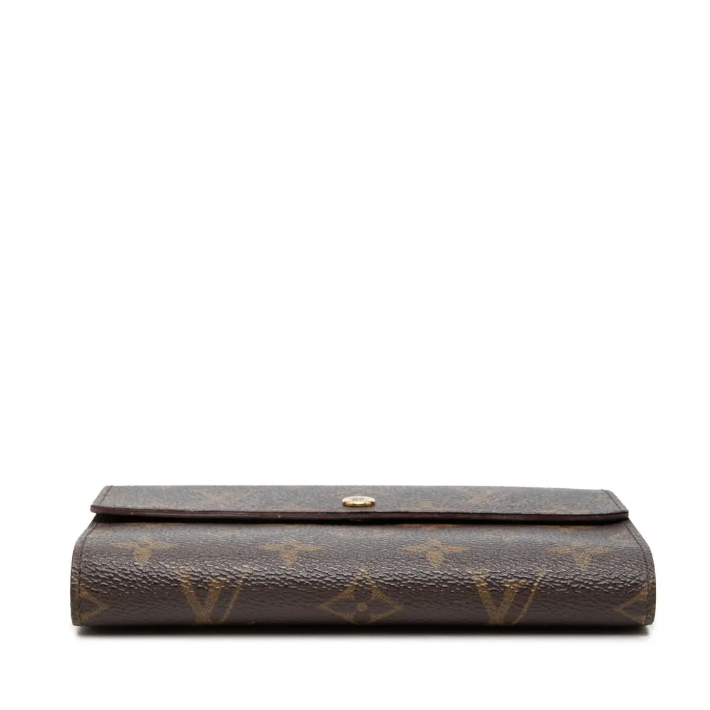 Louis Vuitton Monogram Porte Tresor Etui Papiers Wallet Brown Canvas Very good - Inside View