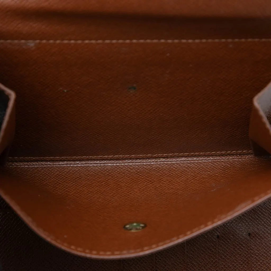 Louis Vuitton Monogram Porte Tresor Etui Papiers Wallet Brown Canvas Very good - Box View