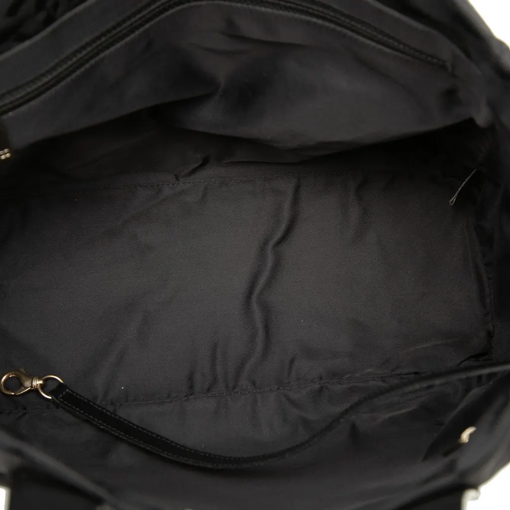 Chanel New Travel Line Nylon Tote Black Very good - Model View