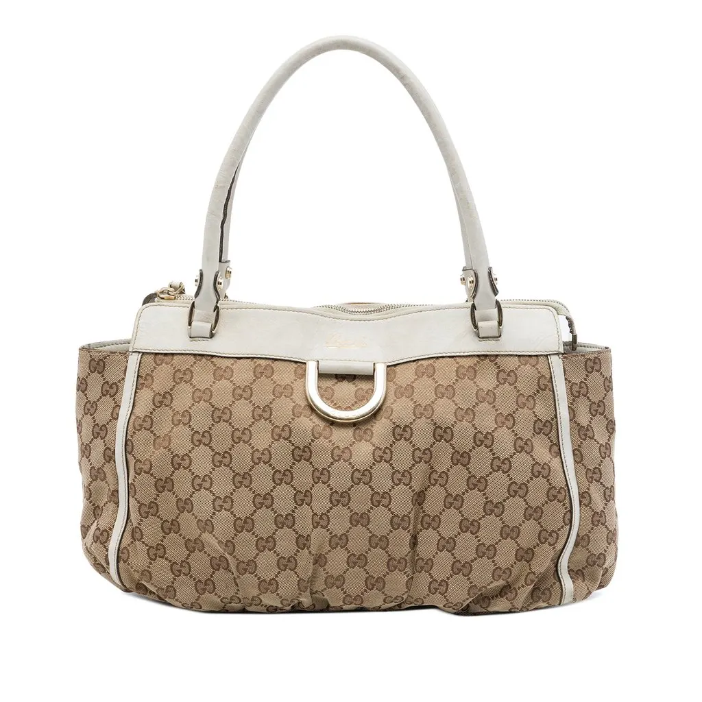 Gucci GG Canvas Abbey D Ring Tote Beige Very good - Front View