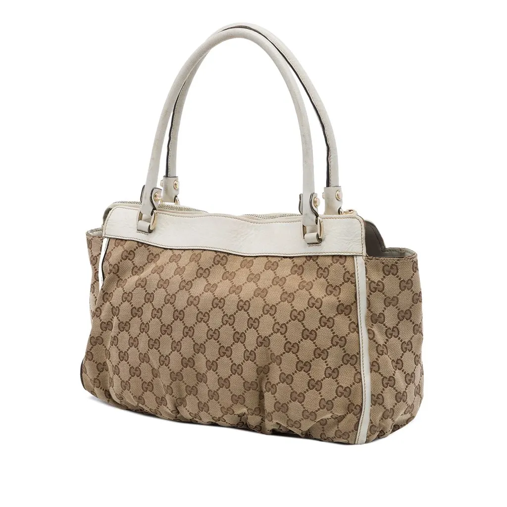 Gucci GG Canvas Abbey D Ring Tote Beige Very good - Back View
