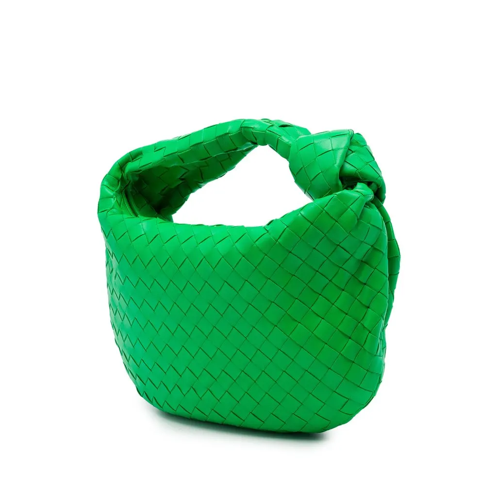 Bottega Veneta Teen Nappa Intrecciato Jodie Green Leather Very good - Back View