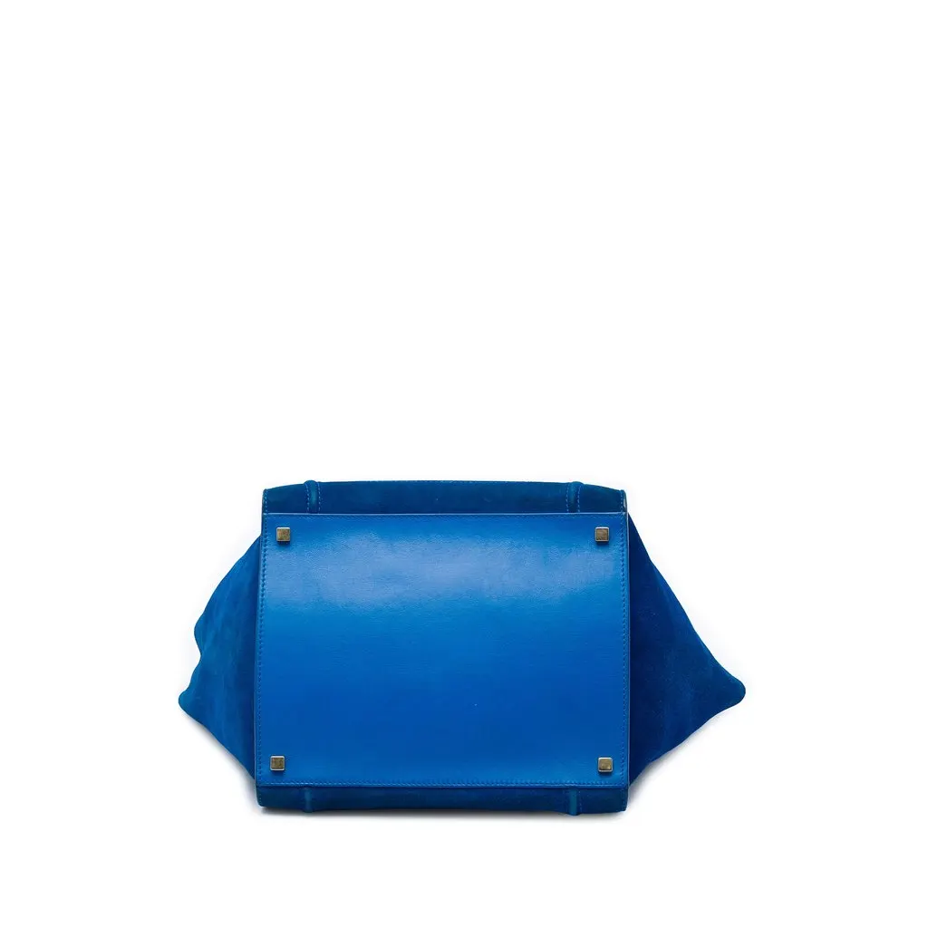 Celine Medium Suede Phantom Luggage Tote Blue Leather Very good - Inside View