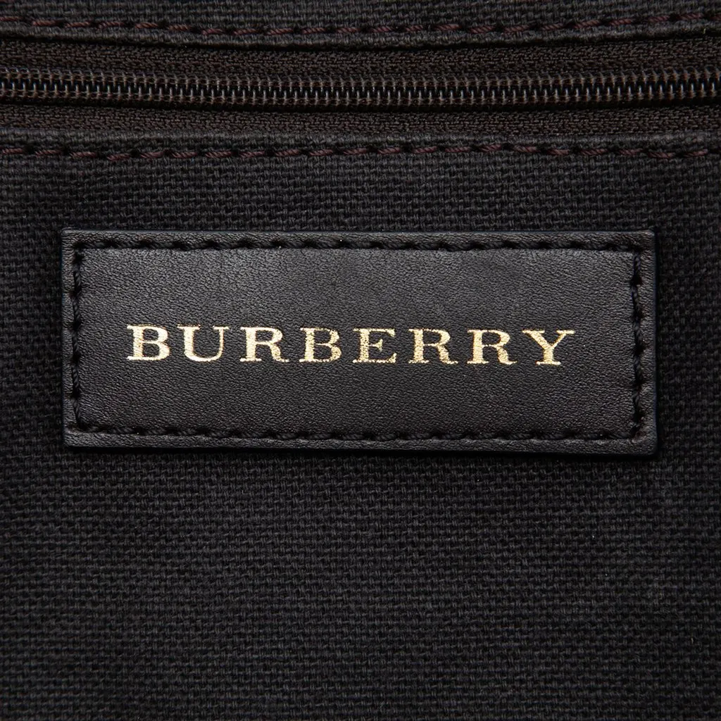 Burberry Small Haymarket Check Coated Canvas Orchard Bowling Bag Beige Very good - Box View