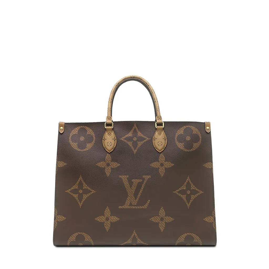 Louis Vuitton Monogram Reverse Giant OnTheGo GM Brown Canvas Good - Front View