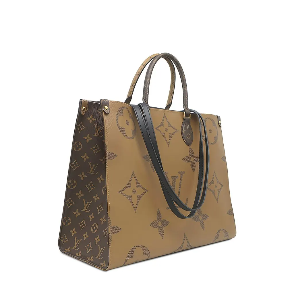 Louis Vuitton Monogram Reverse Giant OnTheGo GM Brown Canvas Good - Back View