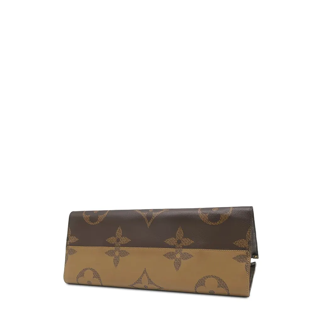 Louis Vuitton Monogram Reverse Giant OnTheGo GM Brown Canvas Good - Inside View
