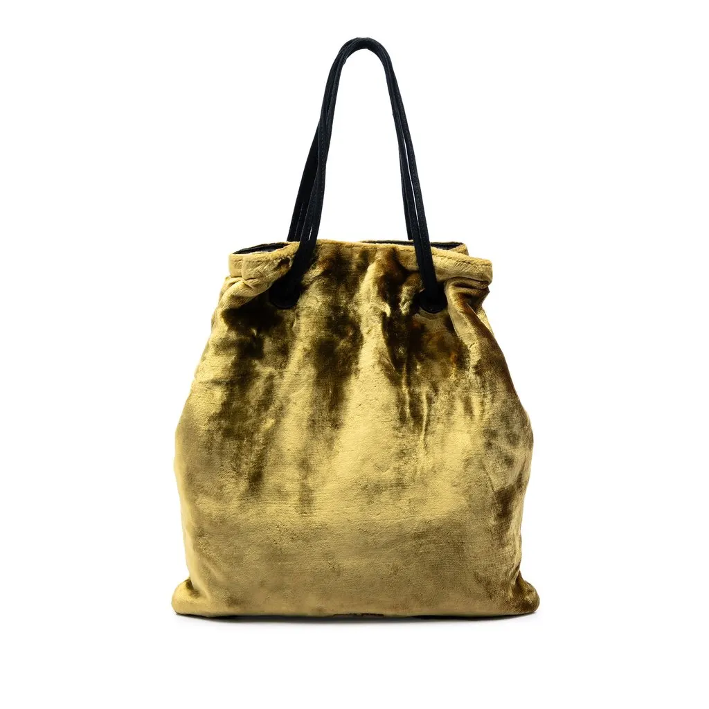 Miu Miu Velvet Tote Gold Very good - Front View