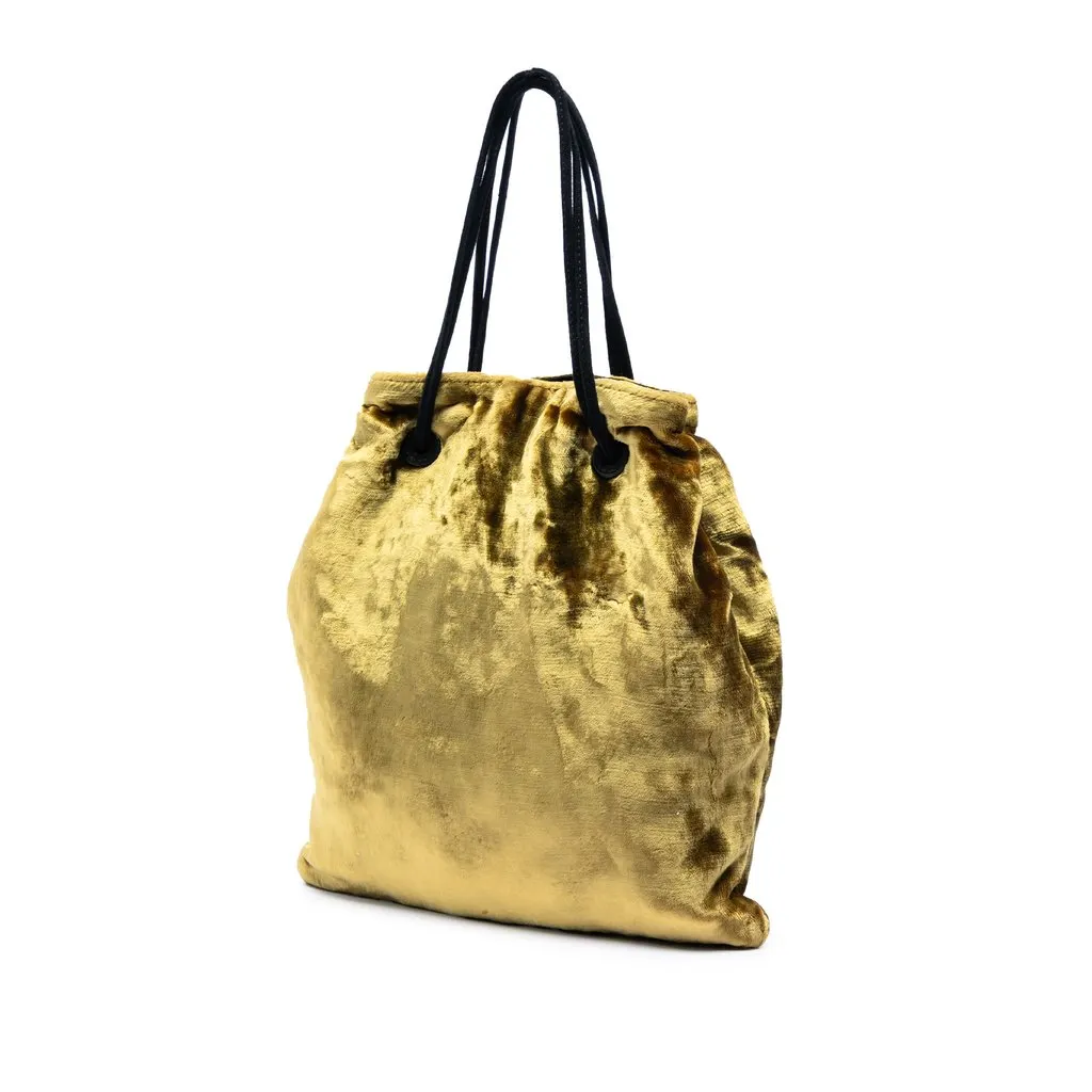 Miu Miu Velvet Tote Gold Very good - Back View