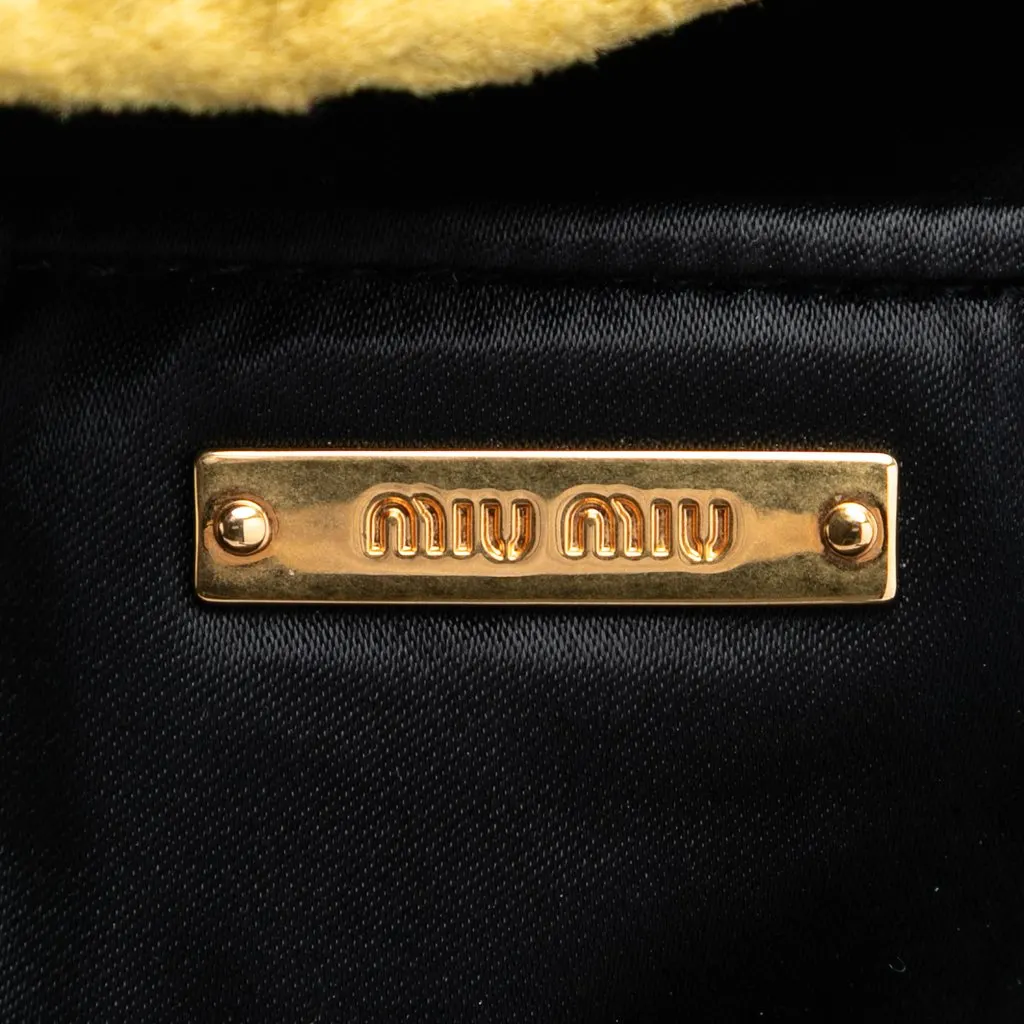 Miu Miu Velvet Tote Gold Very good - Box View