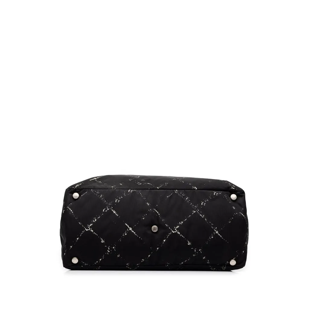 Chanel Old Travel Line Nylon Tote Black Polyamide Very good - Inside View
