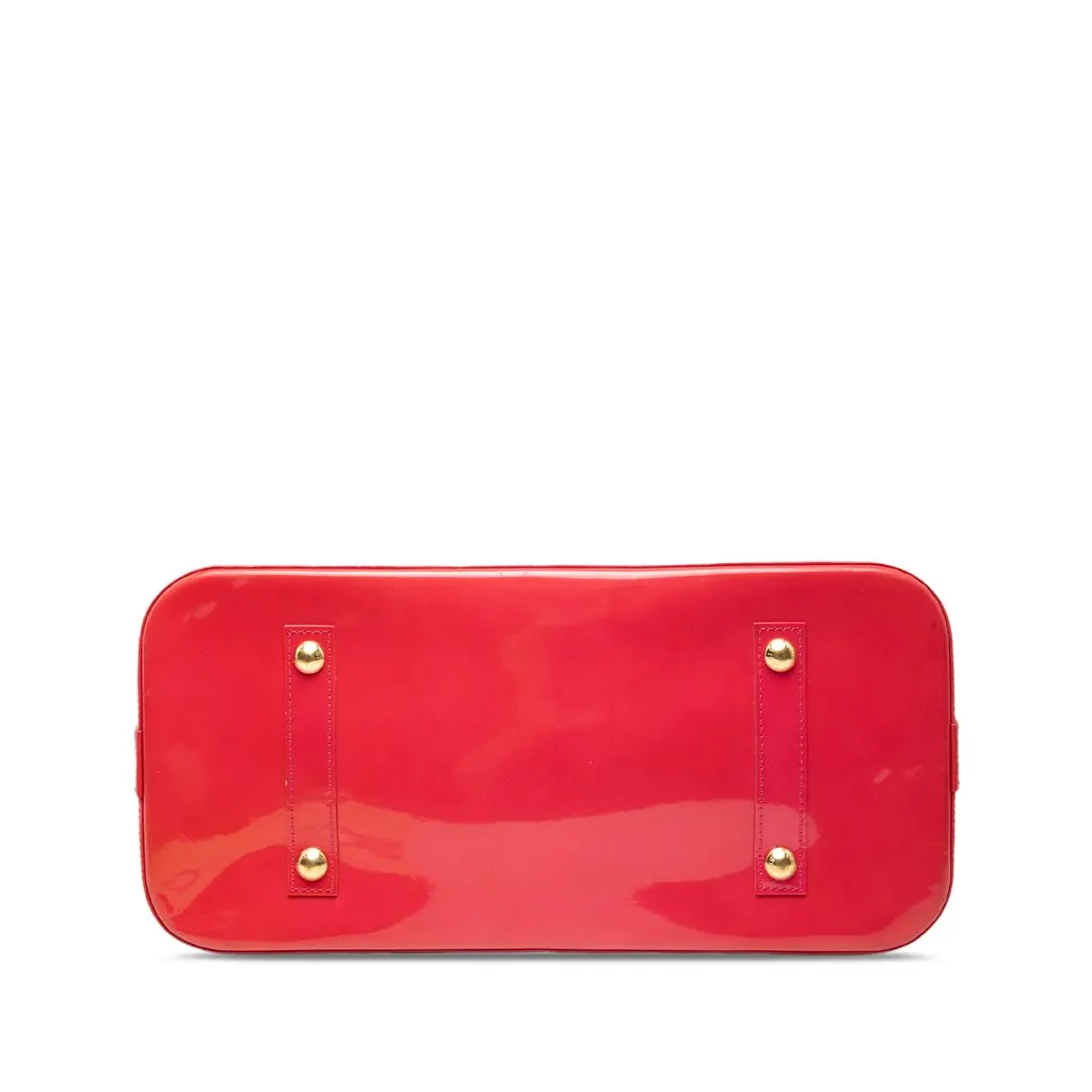 Louis Vuitton Monogram Vernis Alma GM Red Leather Very good - Inside View