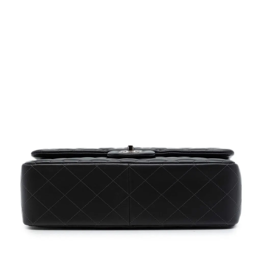 Chanel Jumbo Classic Lambskin Double Flap Black Leather Very good - Inside View