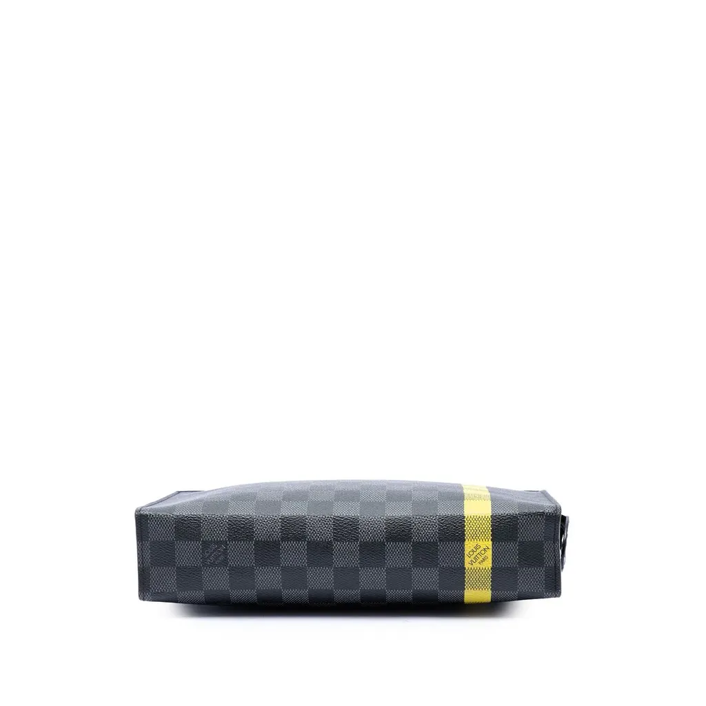 Louis Vuitton Damier Graphite Stripe Pochette Voyage MM Black Very good - Inside View