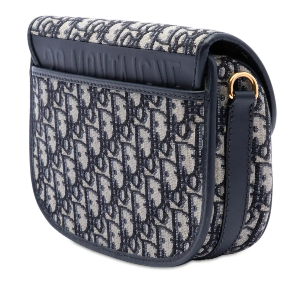 Dior Medium Oblique Canvas Bobby Crossbody Blue Canvas Very good - Back View