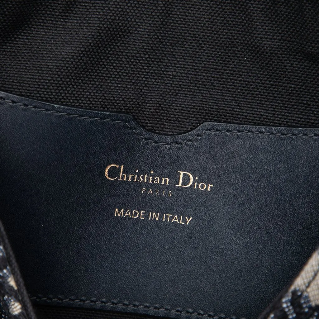 Dior Medium Oblique Canvas Bobby Crossbody Blue Canvas Very good - Box View