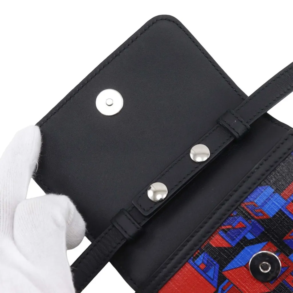 Gucci Square G Space Coated Canvas Phone Holder Black Canvas Good - Model View