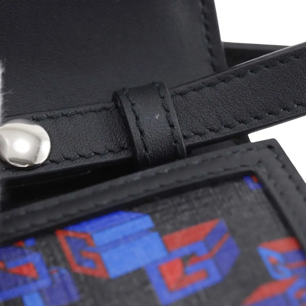 Gucci Square G Space Coated Canvas Phone Holder Black Canvas Good - Box View