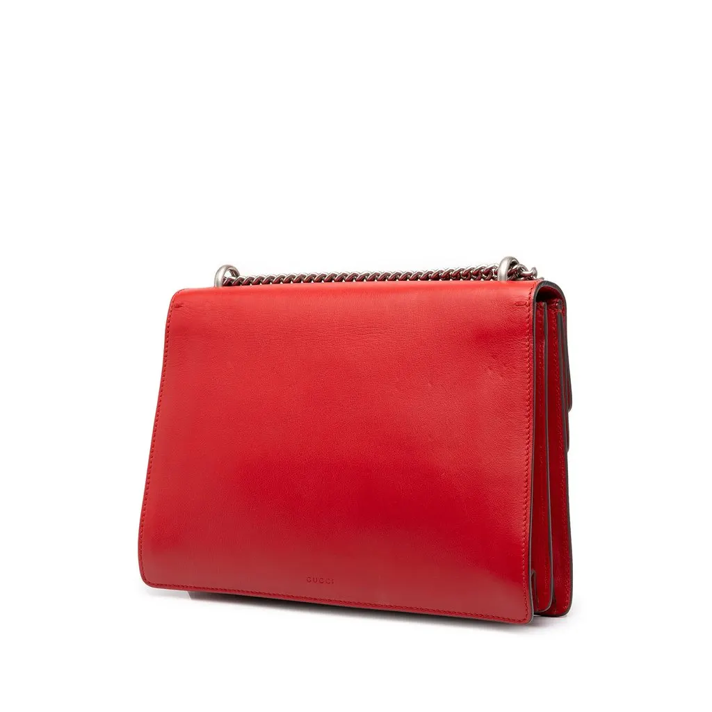 Gucci Medium Calfskin Dionysus Shoulder Bag Red Leather Very good - Back View