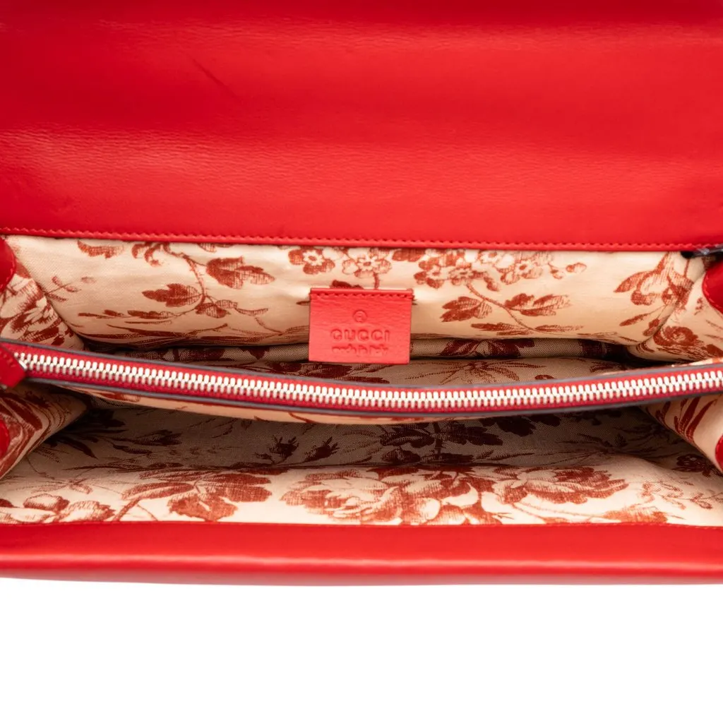 Gucci Medium Calfskin Dionysus Shoulder Bag Red Leather Very good - Model View