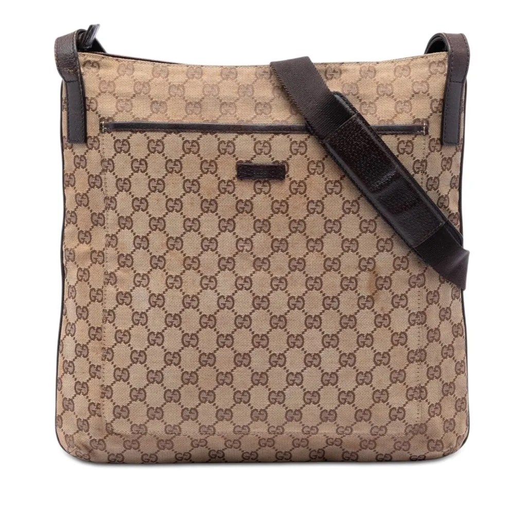 Gucci GG Canvas Crossbody Beige Very good - Front View