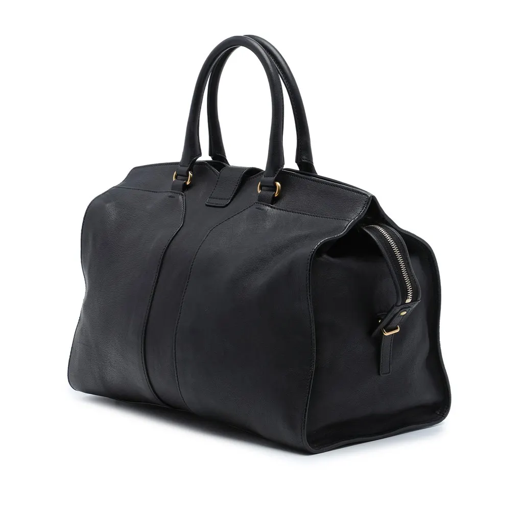 Saint Laurent Large Leather Cabas Chyc Satchel Black Leather Very good - Back View