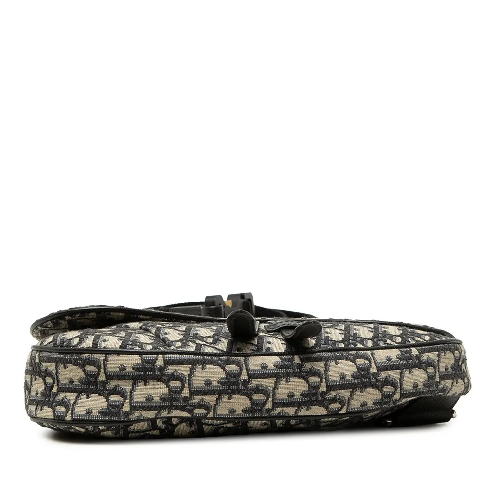 Dior Oblique Canvas Saddle Crossbody Blue Very good - Inside View