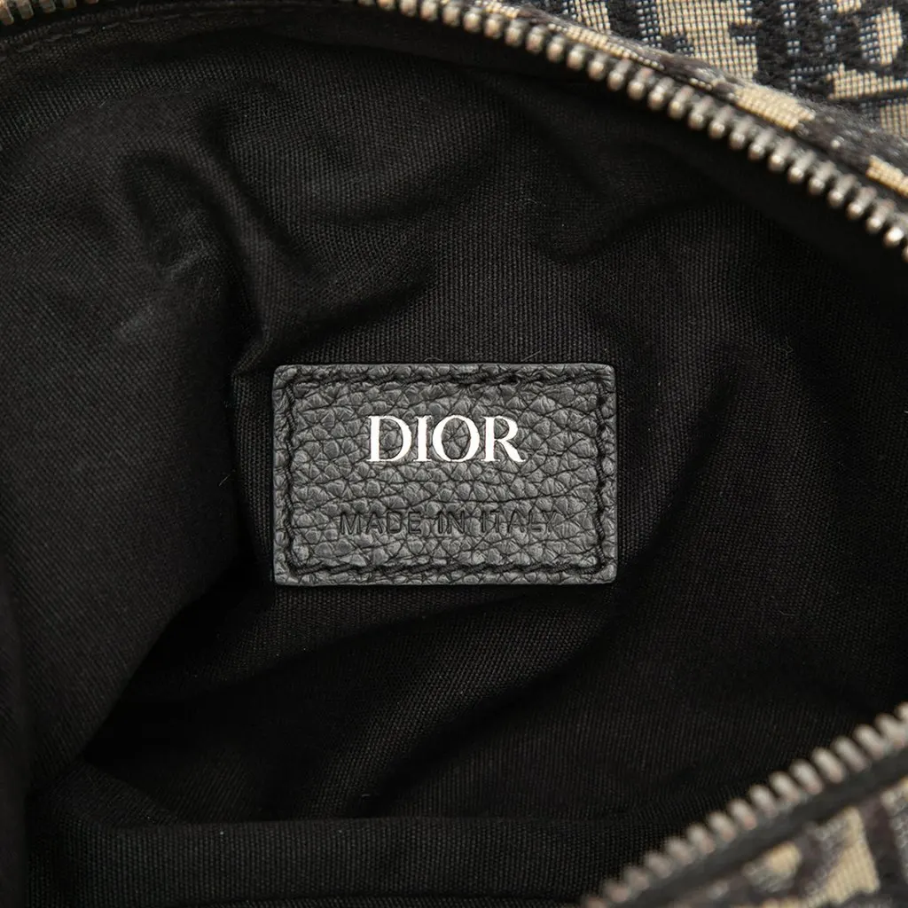 Dior Oblique Canvas Saddle Crossbody Blue Very good - Box View