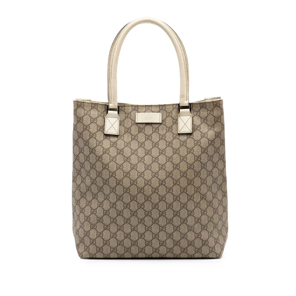 Gucci GG Supreme Tote Beige Very good - Front View
