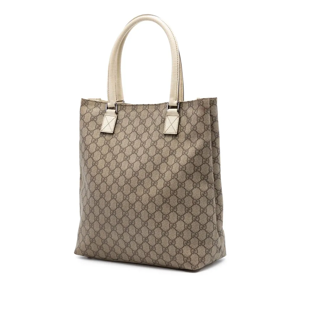Gucci GG Supreme Tote Beige Very good - Back View