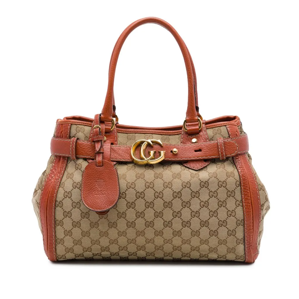 Gucci GG Canvas Running Tote Beige Canvas Very good - Front View