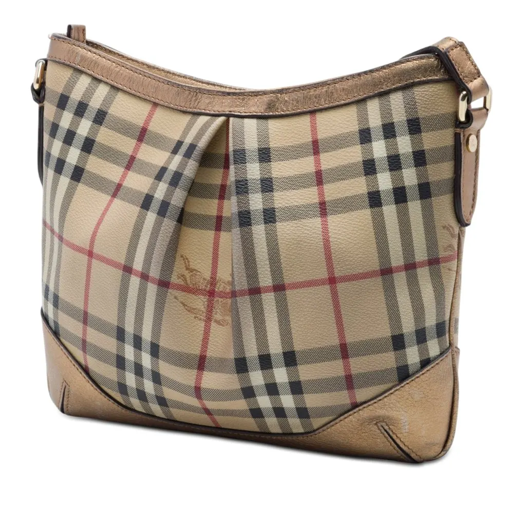 Burberry Haymarket Check Coated Canvas Hartham Crossbody Beige Very good - Back View