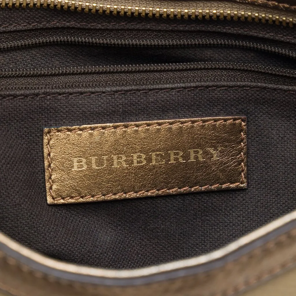 Burberry Haymarket Check Coated Canvas Hartham Crossbody Beige Very good - Box View