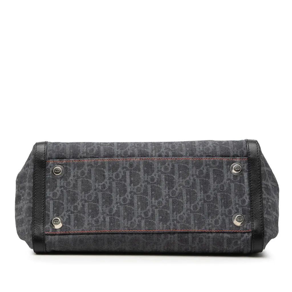 Dior Diorissimo Trotter Denim Flight Handle Bag Blue Very good - Inside View