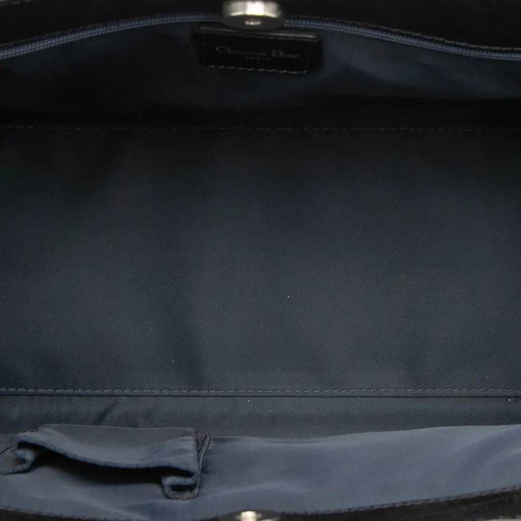 Dior Diorissimo Trotter Denim Flight Handle Bag Blue Very good - Model View